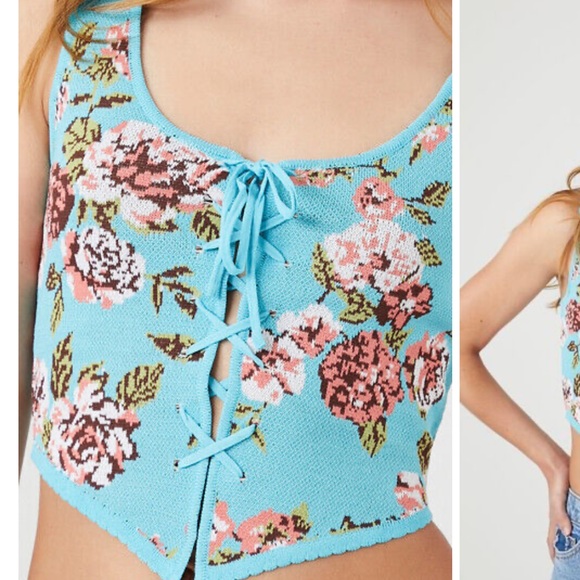 Floral Sweater-knit top - Picture 4 of 5